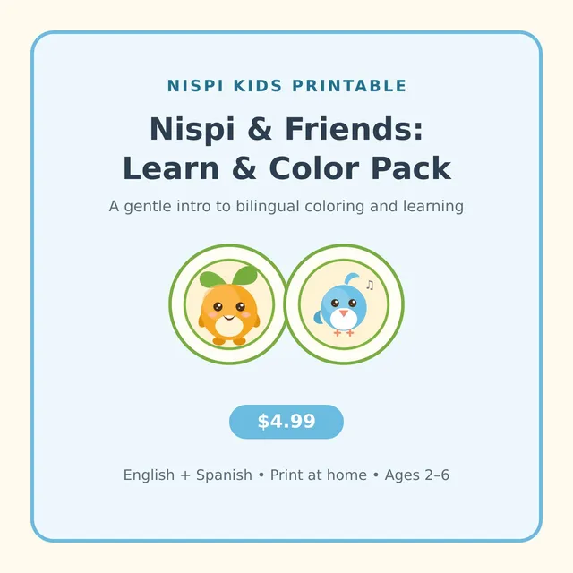 Cover of Nispi & Friends: Learn & Color Pack