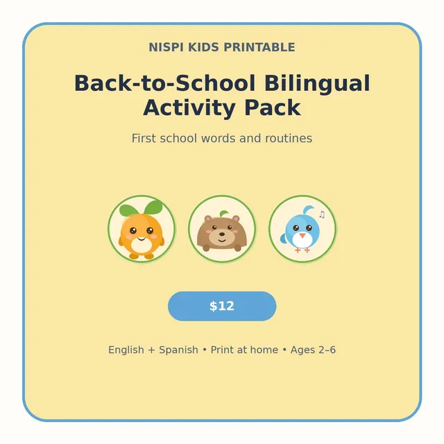 Cover of Back-to-School Bilingual Activity Pack