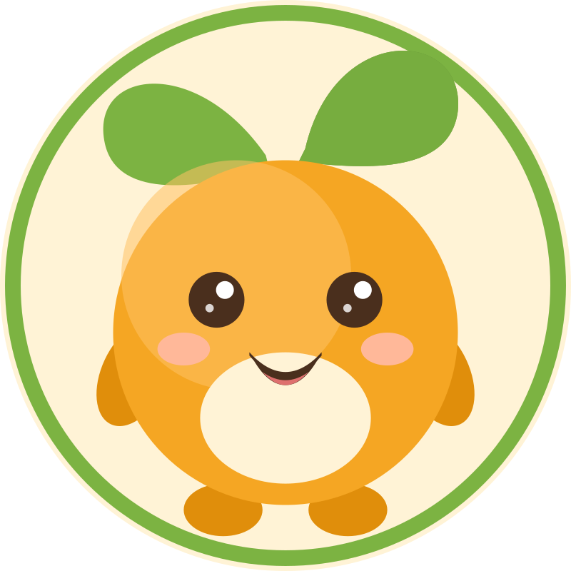 Nispi, an orange round character